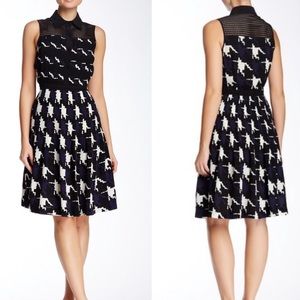 Trina Turk Joelle silk dress pleated, collared sz2